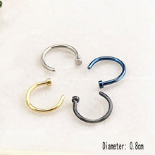 Load image into Gallery viewer, Fashion Stainless Steel Nose Open Hoop Ring Earring Body Piercing Studs Jewelry
