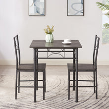 Load image into Gallery viewer, 3-Piece Kitchen Dining Room Table Set Grey Chair