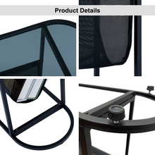 Load image into Gallery viewer, Glass Oval Small Side Tables Living Room Small Space With Magazines Organizer Storage Space (Set of 2)