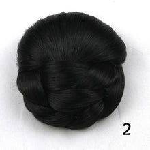Load image into Gallery viewer, Womens Chignon Hairstyle Hair Extension Black/Brown Updo Hair Piece Clip-In Bun