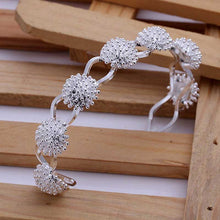Load image into Gallery viewer, New 925 Sterling Silver Plated Earring Ring Open Bracelet Necklace Jewelry Set