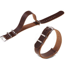 Load image into Gallery viewer, 18mm/20mm/22mm PU Leather Wrist Watch Band Strap Mens Stainless Steel Pin Buckle