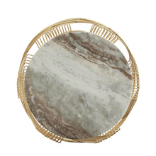 Load image into Gallery viewer, ROUND WIRE TABLE WITH MARBLE TOP