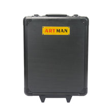 Load image into Gallery viewer, Black Hand Tool Box with 4 Layers of Toolset and Wheels
