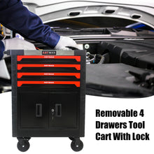 Load image into Gallery viewer, REMOVABLE 4 DRAWERS TOOL CART WITH LOCK