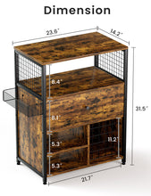 Load image into Gallery viewer, Craft Organization and Storage Cabinet Compatible with Cricut Machines, Crafting Cabinet with Drawer & 25 Vinyl Roll Holder, Craft Table Desk Workstation for Craft Room Home.Rustic Brown.