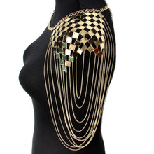 Load image into Gallery viewer, Bohemian Punk Harness Necklace Pendant Collar Shoulder Body Chain Bikini Jewelry