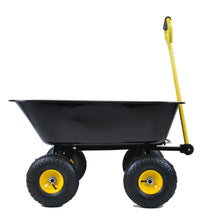 Load image into Gallery viewer, Folding car Poly Garden dump truck with steel frame, 10 inches. Pneumatic tire, black