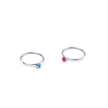 Load image into Gallery viewer, Hot 18Pcs Crystal Nose Ring Hoop Bone Stud Surgical Steel Body Piercing Jewelry
