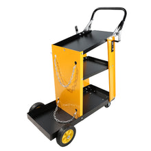 Load image into Gallery viewer, Multi Function 3 tier Welding Cart. gas bottle and accessory storage.Welding Heavy Duty Cart for Tig Mig Welder and Plasma Cutter with Upgrade Handles and Increase Storage Space Tank Storage