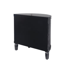Load image into Gallery viewer, Accent Cabinet Modern Half-moon 2 Door Wooden Cabinet Storage Cabinet Solid Wood Veneer with Featuring Two-tier Storage, for Living Room, Hallway, Entryway and Dining Room, Painted in Black