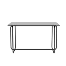 Load image into Gallery viewer, 1-piece Rectangle Dining Table with Metal Frame, Tempered Glass Dining Table for Kitchen Room, Black