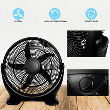 Load image into Gallery viewer, Simple Deluxe 14 Inch 3-Speed Plastic Floor Fans Oscillating Quiet for Home Commercial, Residential, and Greenhouse Use, Outdoor/Indoor, Black