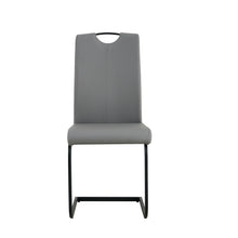 Load image into Gallery viewer, Dining chairs set of 2, Grey PU Chair modern kitchen chair with metal leg