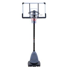 Load image into Gallery viewer, Height Adjustable 7.5 to 10ft Basketball Hoop 44 Inch Backboard Portable Basketball Goal System with Stable Base and Wheels, use for Outdoor