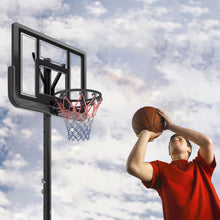 Load image into Gallery viewer, Basketball Hoop Basketball System 4.76-10ft Height Adjustable with 4 Basketball, Net Pocket, Inflator Set