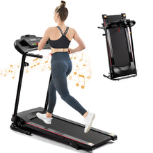 Load image into Gallery viewer, Folding Treadmill with Incline 2.5HP 12KM/H Electric Treadmill for Home Foldable, Bluetooth Music Cup Holder Heart Rate Sensor Walking Running Machine for Indoor Home Gym Exercise Fitness