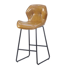 Load image into Gallery viewer, Set of 2, Leather Bar Chair with High-Density Sponge, PU Chair Counter Height Pub Kitchen Stools for Dining room,homes,bars, kitchens,Brown