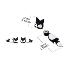 Load image into Gallery viewer, 1Pc 3D Women Kids Colorful Ceramic Fox Animal Ear Stud Earrings Cartoon Jewelry