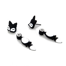 Load image into Gallery viewer, 1Pc 3D Women Kids Colorful Ceramic Fox Animal Ear Stud Earrings Cartoon Jewelry