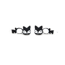 Load image into Gallery viewer, 1Pc 3D Women Kids Colorful Ceramic Fox Animal Ear Stud Earrings Cartoon Jewelry