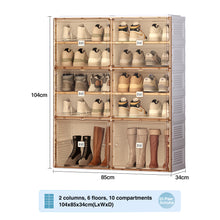 Load image into Gallery viewer, Portable Shoe cabinet Living Room,Stackable Storage Organizer Cabinet with Doors and Shelves,Shoe Box for Closet