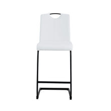 Load image into Gallery viewer, White PU Chair Barstool Dining Counter Height Chair Set of 2