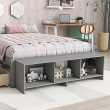 Load image into Gallery viewer, Full Size Bed with Storage Case, 2 Storage drawers, Lengthwise Support Slat,Grey