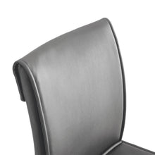 Load image into Gallery viewer, Grey Leather Barstool Dining Counter Height Chair Set of 2