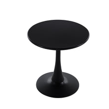 Load image into Gallery viewer, Modern 23.6'' Diameter Solid Metal Base Black Round End Table