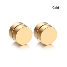 Load image into Gallery viewer, 1 Pair Men 8MM Stainless Steel Magnetic Clip On Ear Stud Earrings No Piercing Jewelry