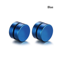 Load image into Gallery viewer, 1 Pair Men 8MM Stainless Steel Magnetic Clip On Ear Stud Earrings No Piercing Jewelry