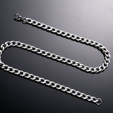 Load image into Gallery viewer, 3mm/4.5mm/5mm/5.5mm/6mm/7mm MENS Silver Twist Curb Link Chain Stainless Steel Necklace 18-24"