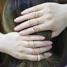Load image into Gallery viewer, 12Pcs/Set Boho Vintage Gold Finger Ring Crystal Rhinestones Midi Knuckle Rings Women Jewelry