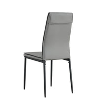Load image into Gallery viewer, Dining chairs set of 4, Grey modern kitchen chair with metal leg