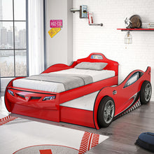 Load image into Gallery viewer, Coupe Twin Race Car Bed w/Trundle, Red