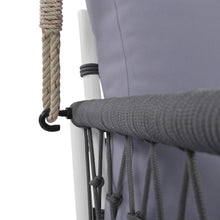 Load image into Gallery viewer, TREXM 1-Piece Woven Rope Outdoor Swing Sofa with Soft Cushions Seating 2 for Patio, Courtyard and Balcony (Light Grey)