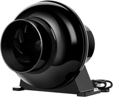 Load image into Gallery viewer, iPower 4 Inch 195 CFM Duct Inline Ventilation Fan Air Circulation Vent HVAC Exhaust Blower for Grow Tent, Greenhouses, Basements or Kitchens, Lite, Black
