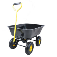 Load image into Gallery viewer, Folding car Poly Garden dump truck with steel frame, 10 inches. Pneumatic tire, black