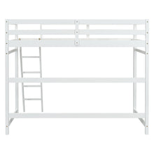 Load image into Gallery viewer, Twin Size High Loft Bed with inclined Ladder, Guardrails,White