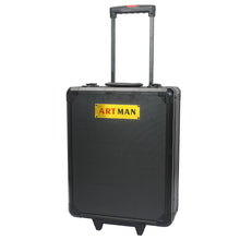 Load image into Gallery viewer, Black Hand Tool Box with 4 Layers of Toolset and Wheels