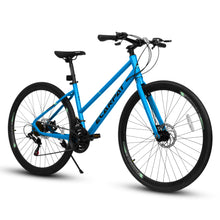 Load image into Gallery viewer, A28250 700C Road Hybrid Bike for Adult , 21-Speed Road Bike Road Bicycle Carbon Steel Frame/Dual-Disc Brakes/Multiple Colors