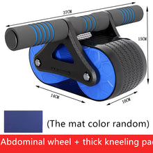 Load image into Gallery viewer, Double Wheel Abdominal Exerciser Women Men Automatic Rebound Ab Wheel Roller Waist Trainer Gym Sports Home Exercise Devices