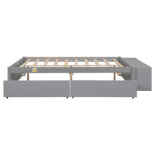 Load image into Gallery viewer, Full Size Bed with Storage Case, 2 Storage drawers, Lengthwise Support Slat,Grey