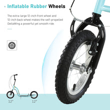 Load image into Gallery viewer, Youth Scooter Front and Rear Caliper Dual Brakes 12-Inch Inflatable Front Wheel Ride On Toy For Age 5+, Blue