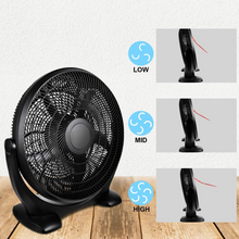 Load image into Gallery viewer, Simple Deluxe 14 Inch 3-Speed Plastic Floor Fans Oscillating Quiet for Home Commercial, Residential, and Greenhouse Use, Outdoor/Indoor, Black