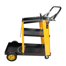 Load image into Gallery viewer, Multi Function 3 tier Welding Cart. gas bottle and accessory storage.Welding Heavy Duty Cart for Tig Mig Welder and Plasma Cutter with Upgrade Handles and Increase Storage Space Tank Storage