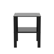 Load image into Gallery viewer, Black Glass Coffee Table, Clear Coffee Table,Modern Side Center Tables for Living Room, Living Room Furniture