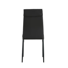 Load image into Gallery viewer, Dining chairs set of 4, Black modern kitchen chair with metal leg