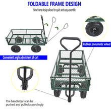 Load image into Gallery viewer, Wagon Cart Garden cart trucks make it easier to transport firewood (green)
